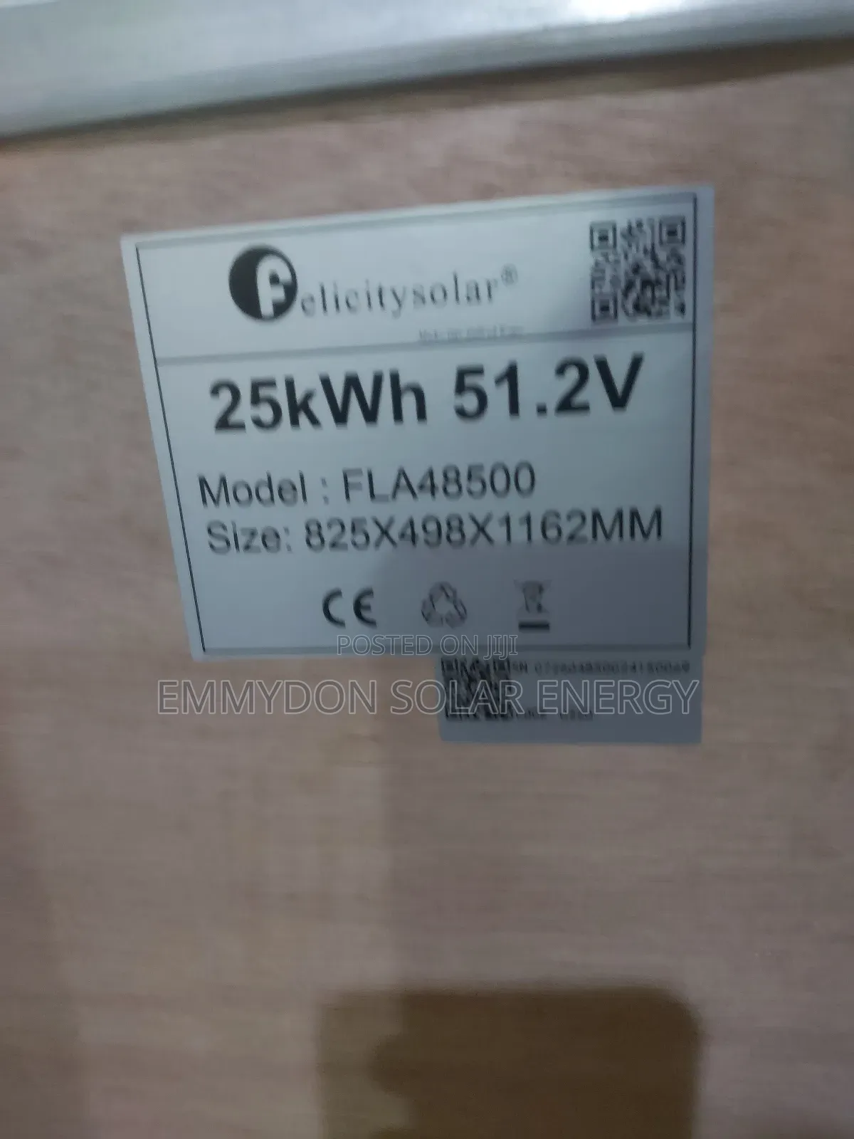 Felicity Lithium Iron Battery 25kwh 51.2V