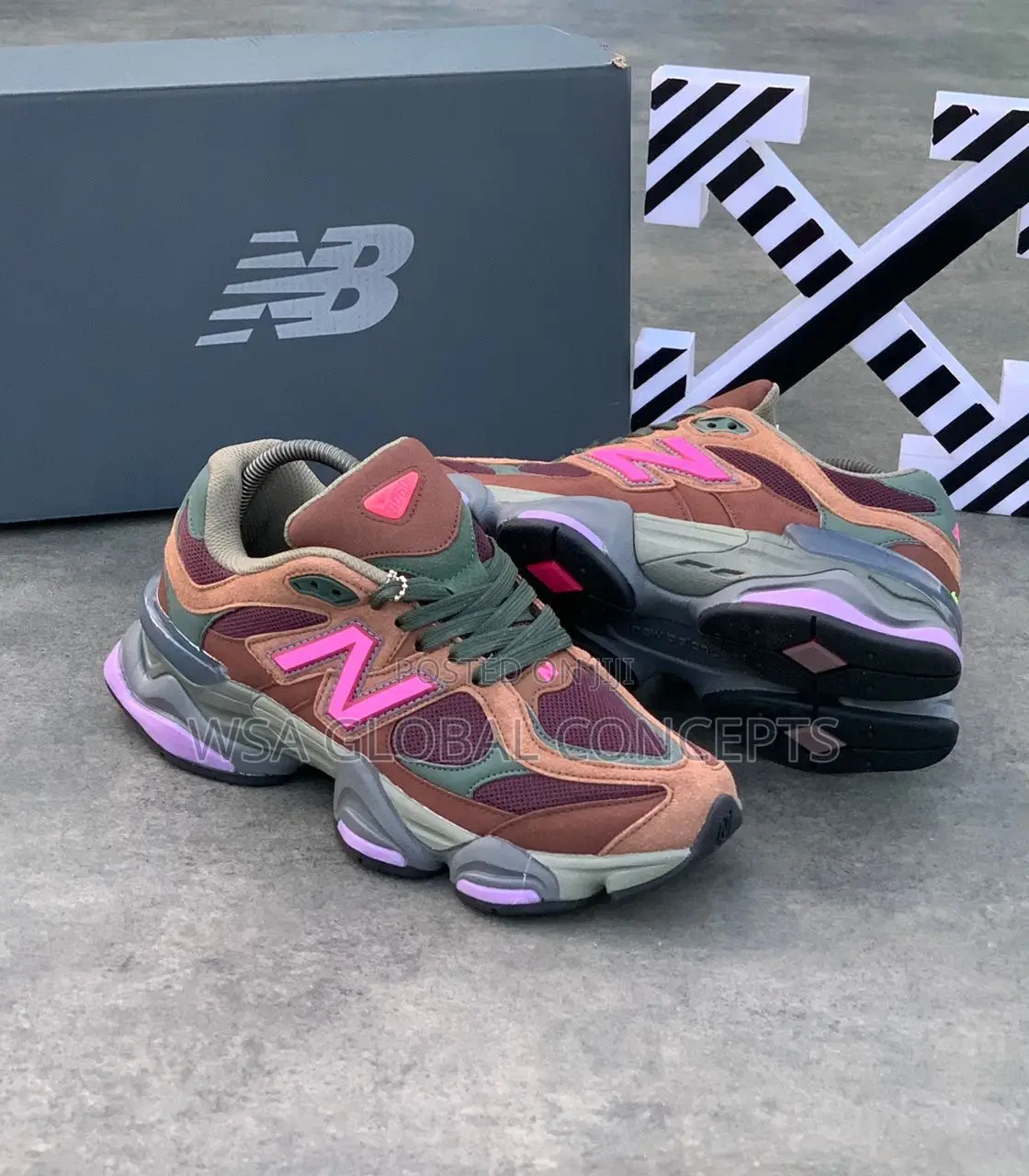New Balance 9060rich Oak Burgundy Sneakers