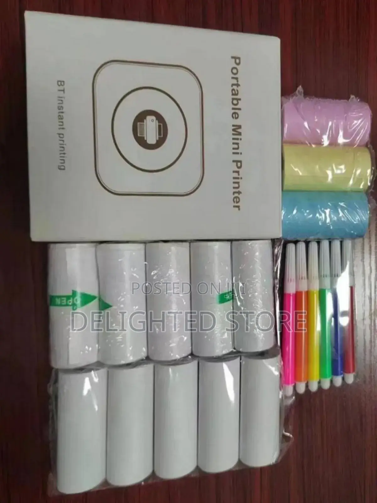 Rechargeable Mini Printer With Full Accessories