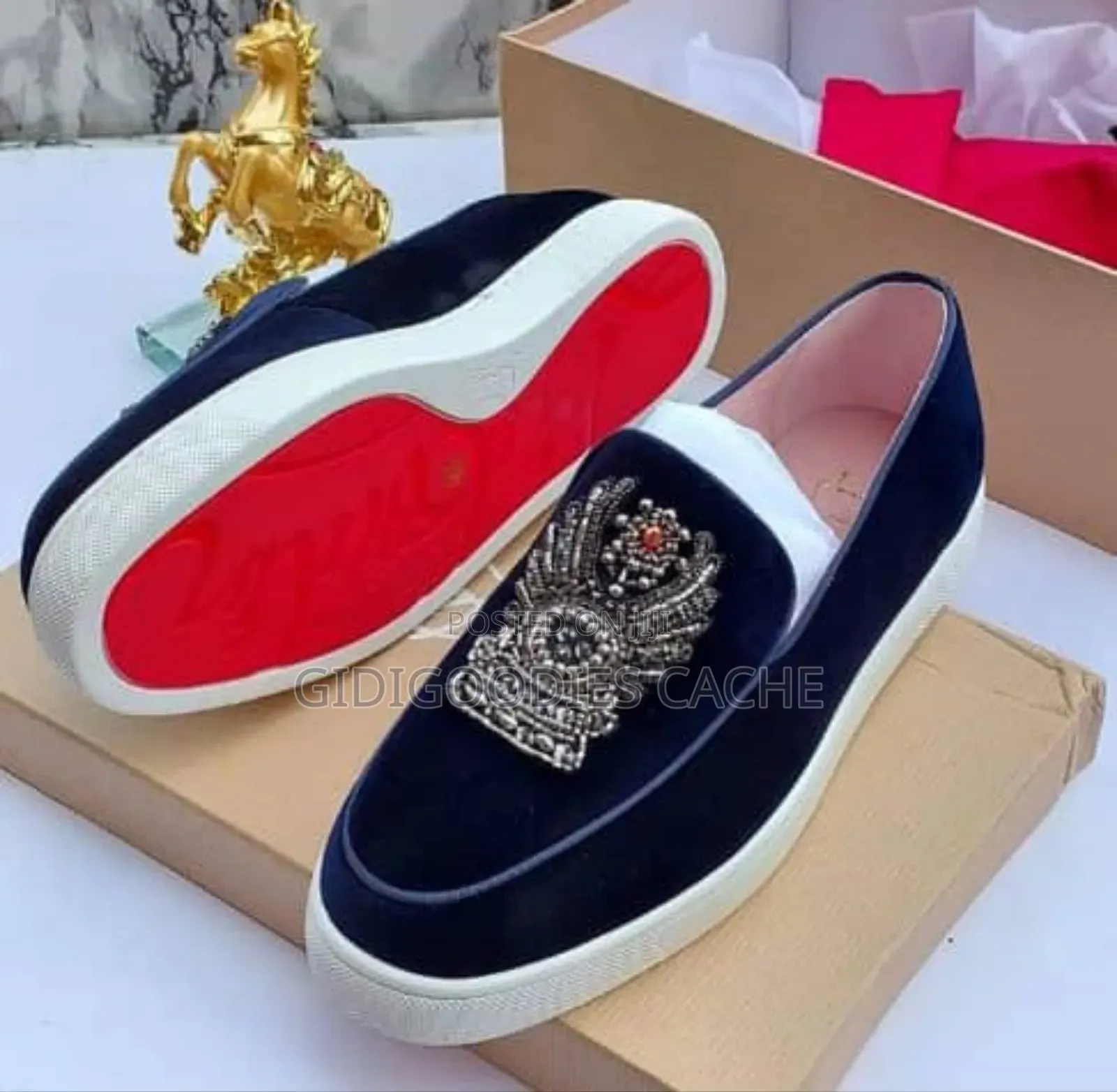 Embellished Flat Suede Shoes for Men