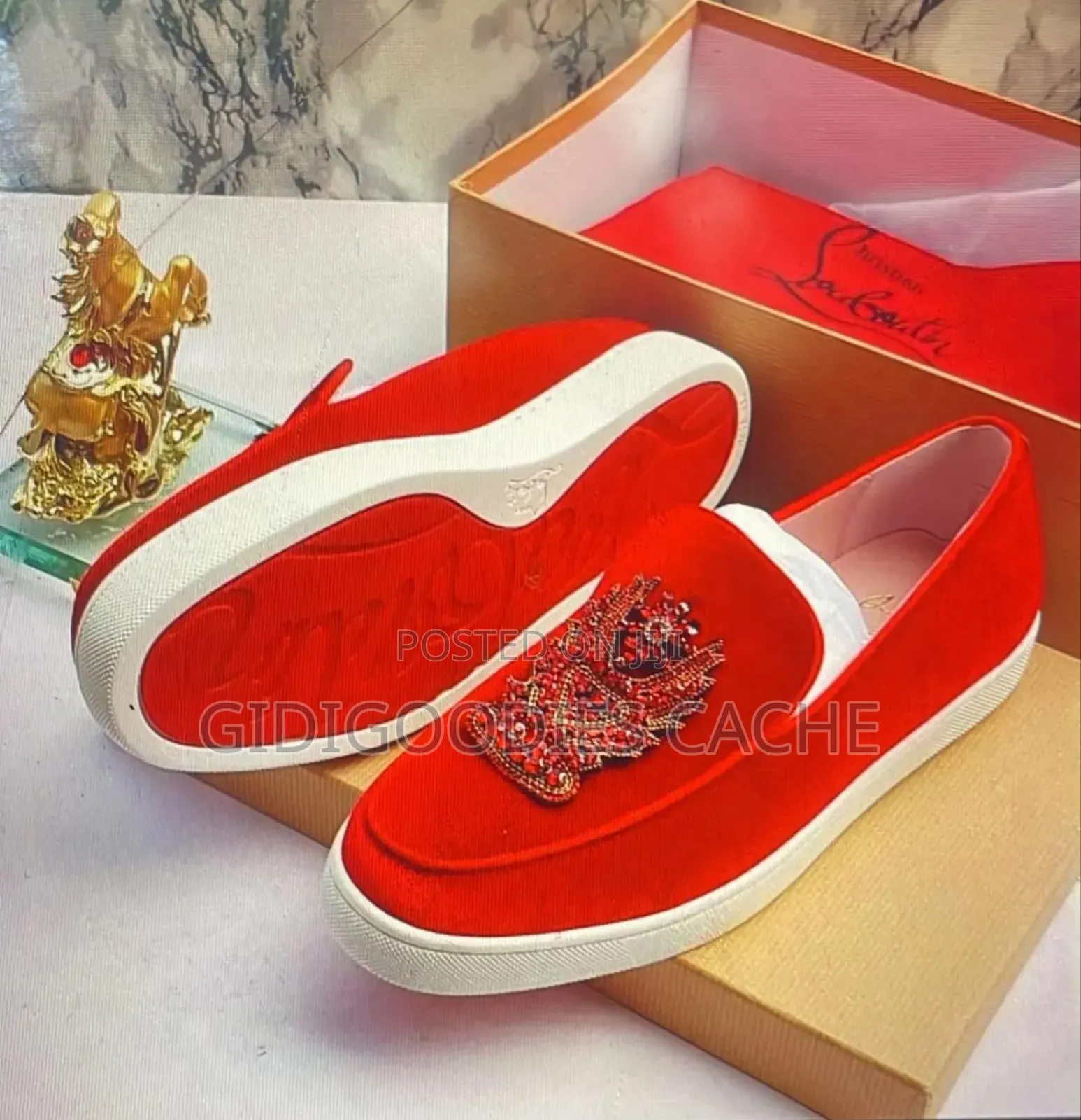 Embellished Flat Suede Shoes for Men
