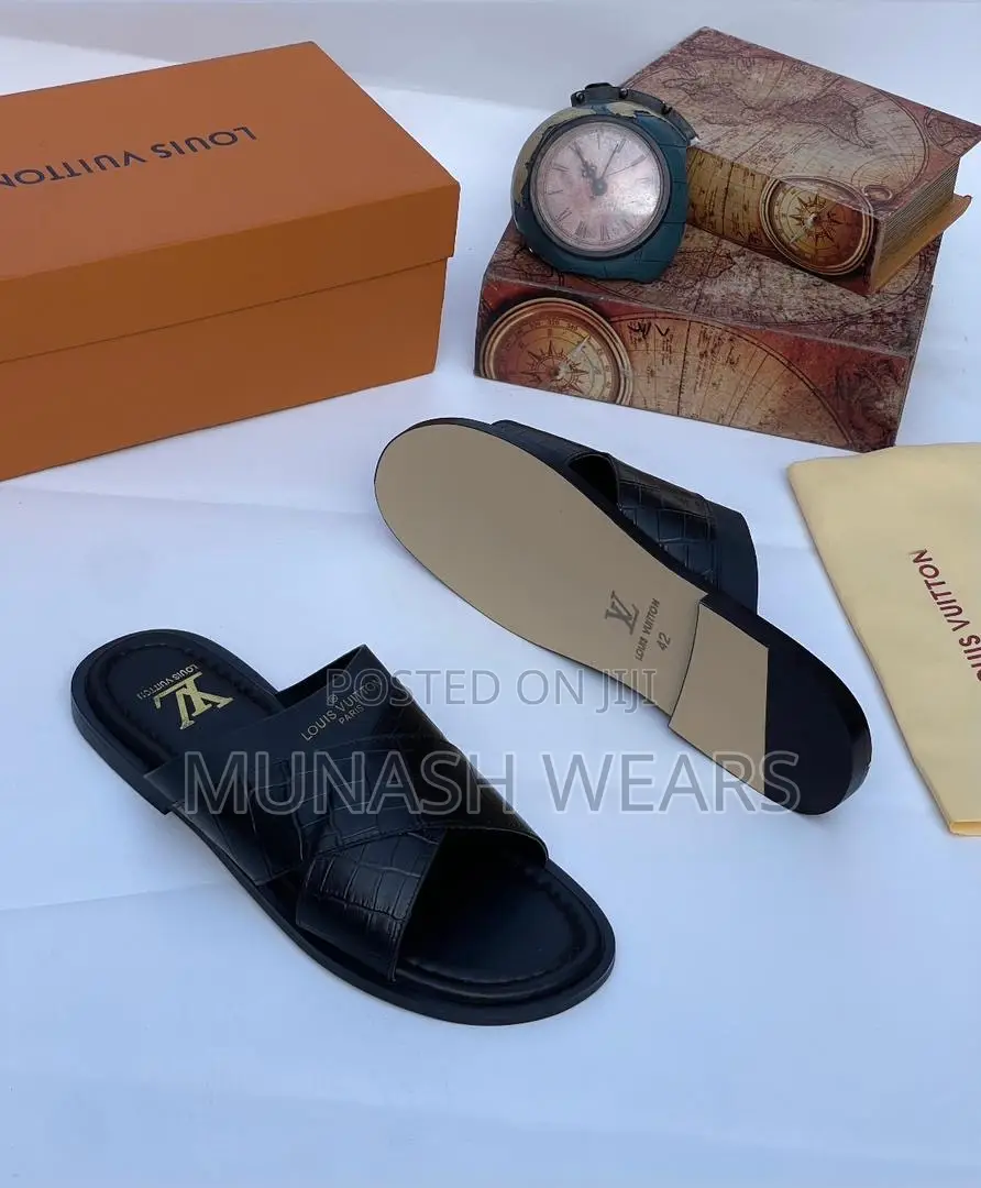Louis Vuitton Leather Slipers
