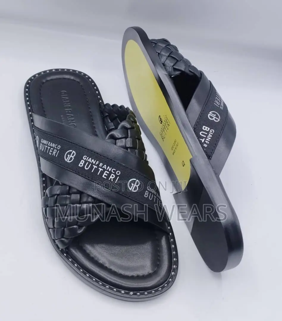 Original Leather Men Quality Slipers 40-46,Nationwide Dlvry