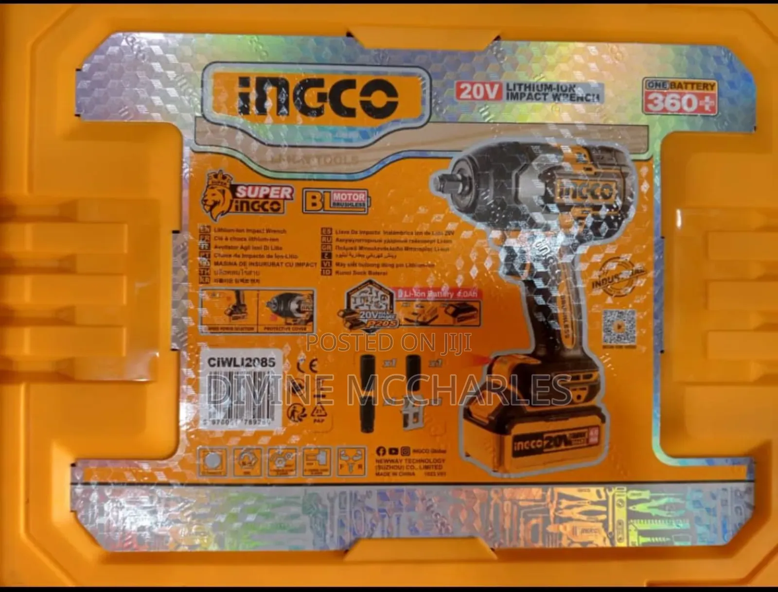 Ingco 850nm Ciwli2085 Cordless Impact Wrench