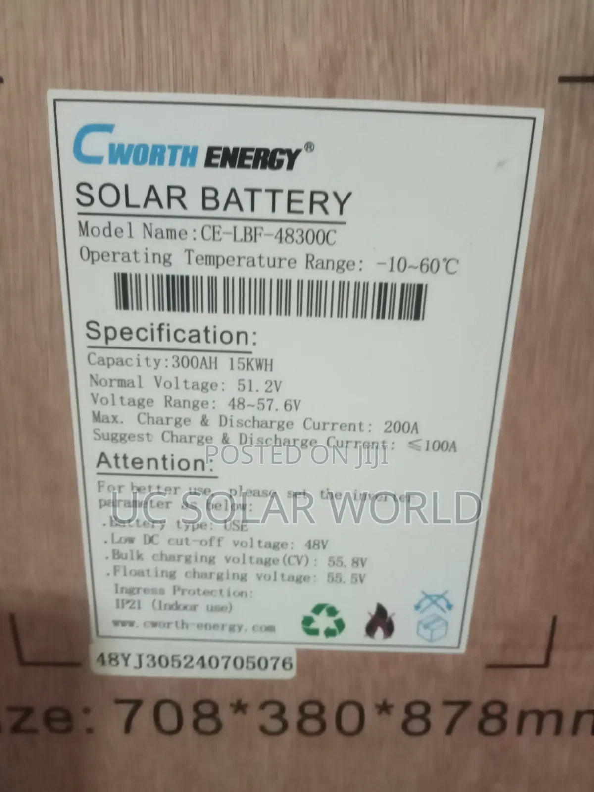 Cworth Energy 15kwh Lithium Battery
