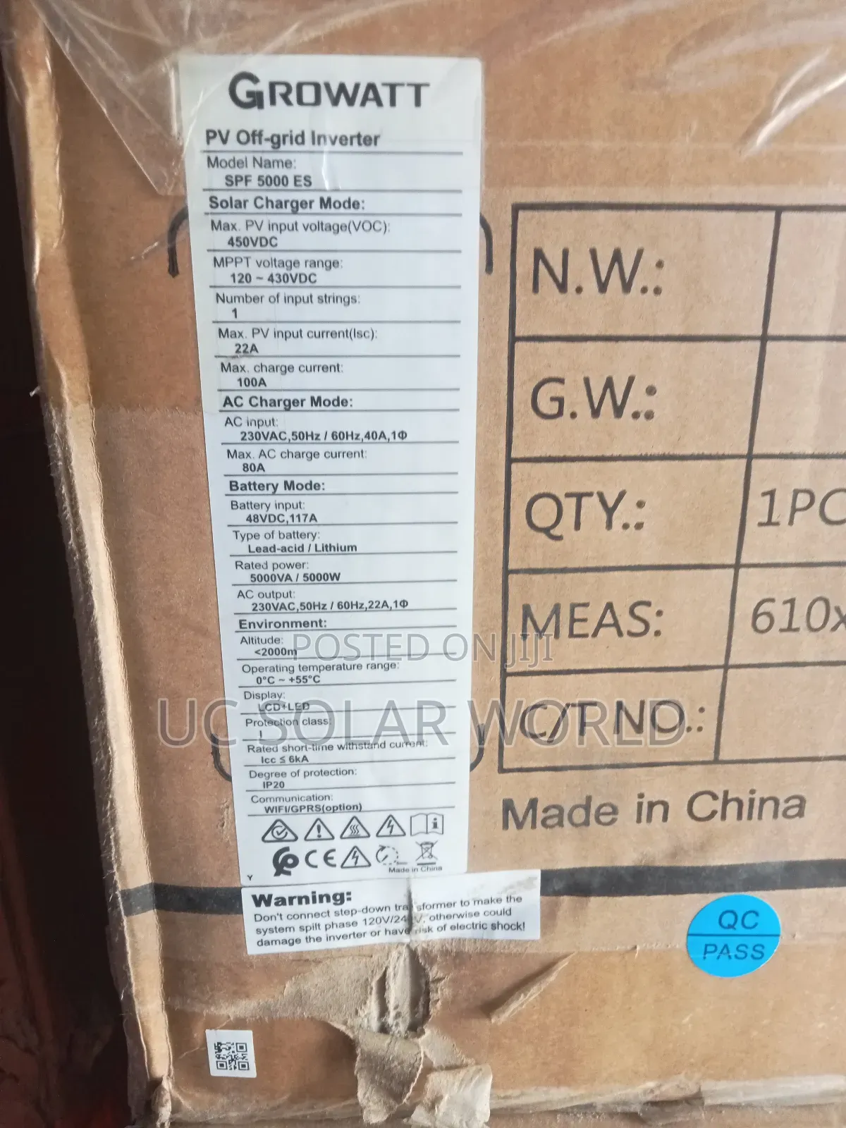 Growatt 5kva Hybrid Inverter