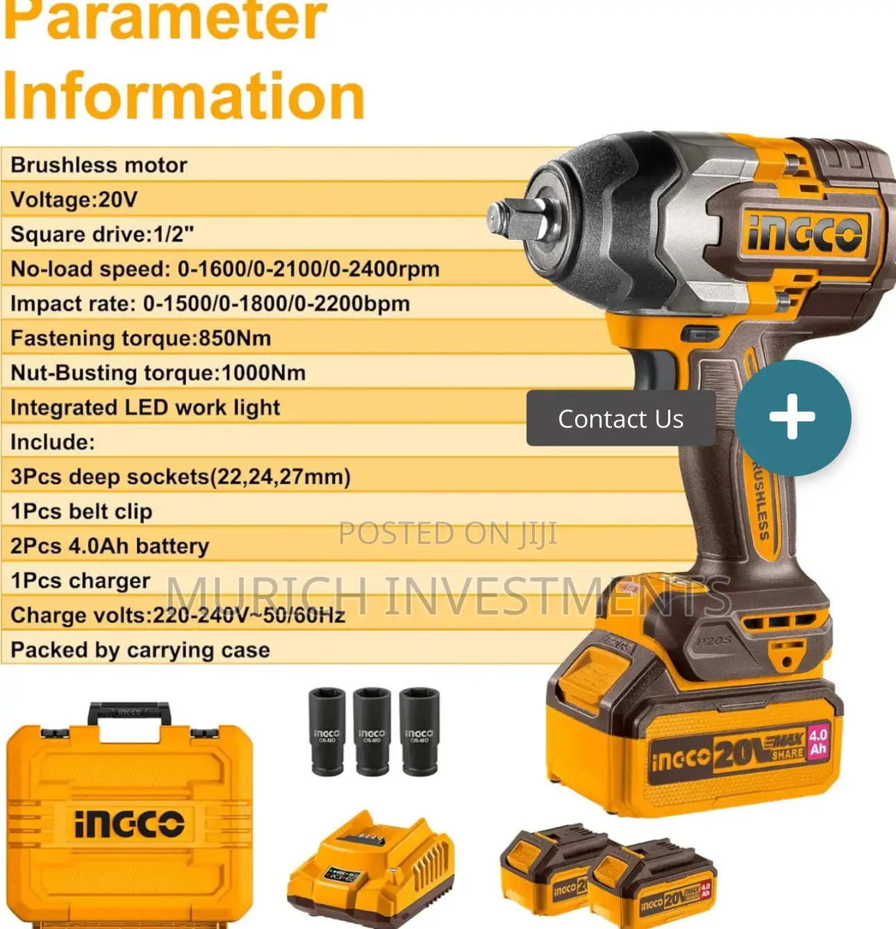 Machanical Lithium-Ion CIWLI2085 Cordless Impact Wrench