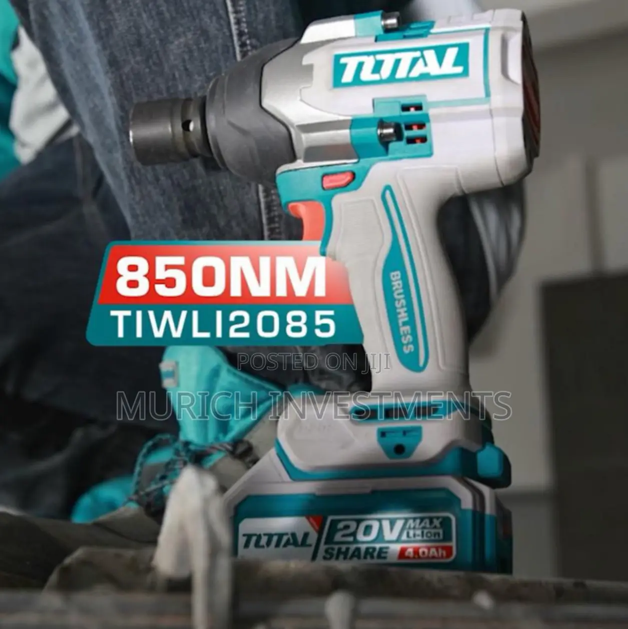 TIWLI2085 Cordless Impact Wrench 850nm With 2 Batteries