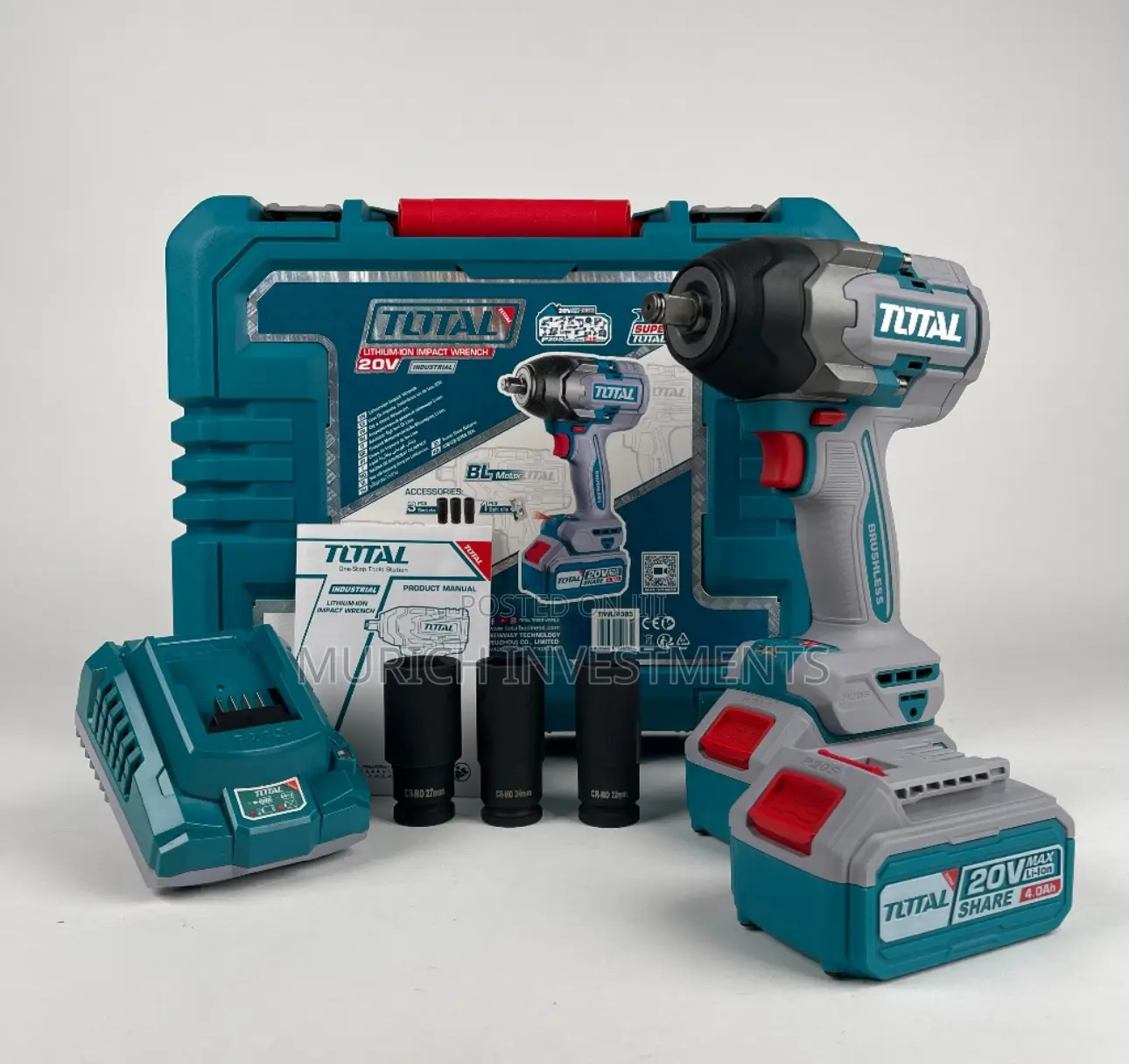 TOTAL TIWLI2085 Li-Ion Impact Wrench 1/2” 850nm