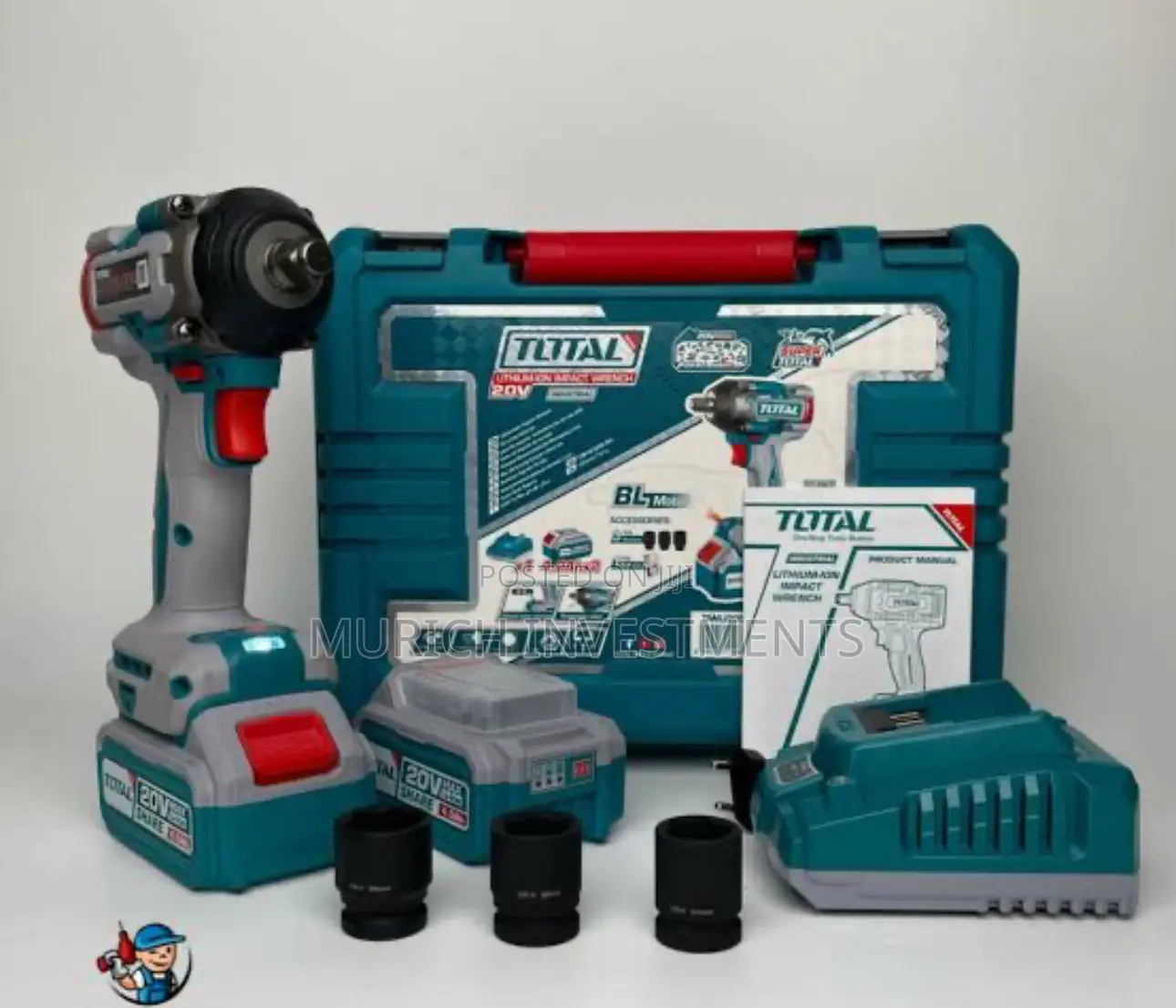 TOTAL TIWLI2085 Li-Ion Impact Wrench 1/2” 850nm
