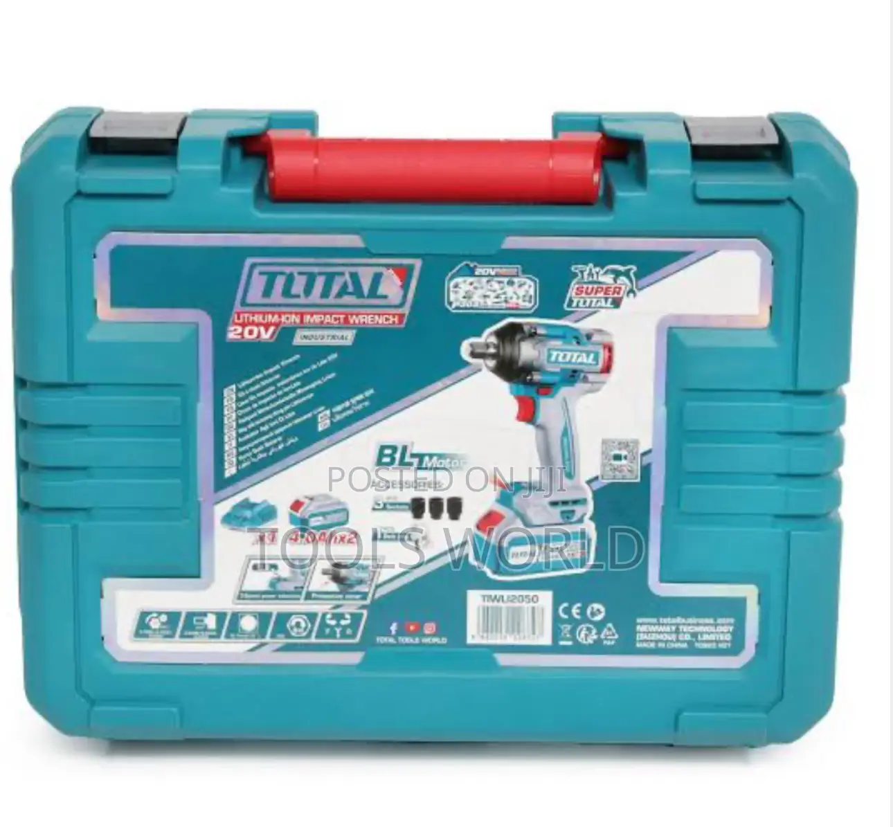 Total Tiwli2085 Impact Wrench 1/2 Inch Li-Ion 20 Volt 850nm