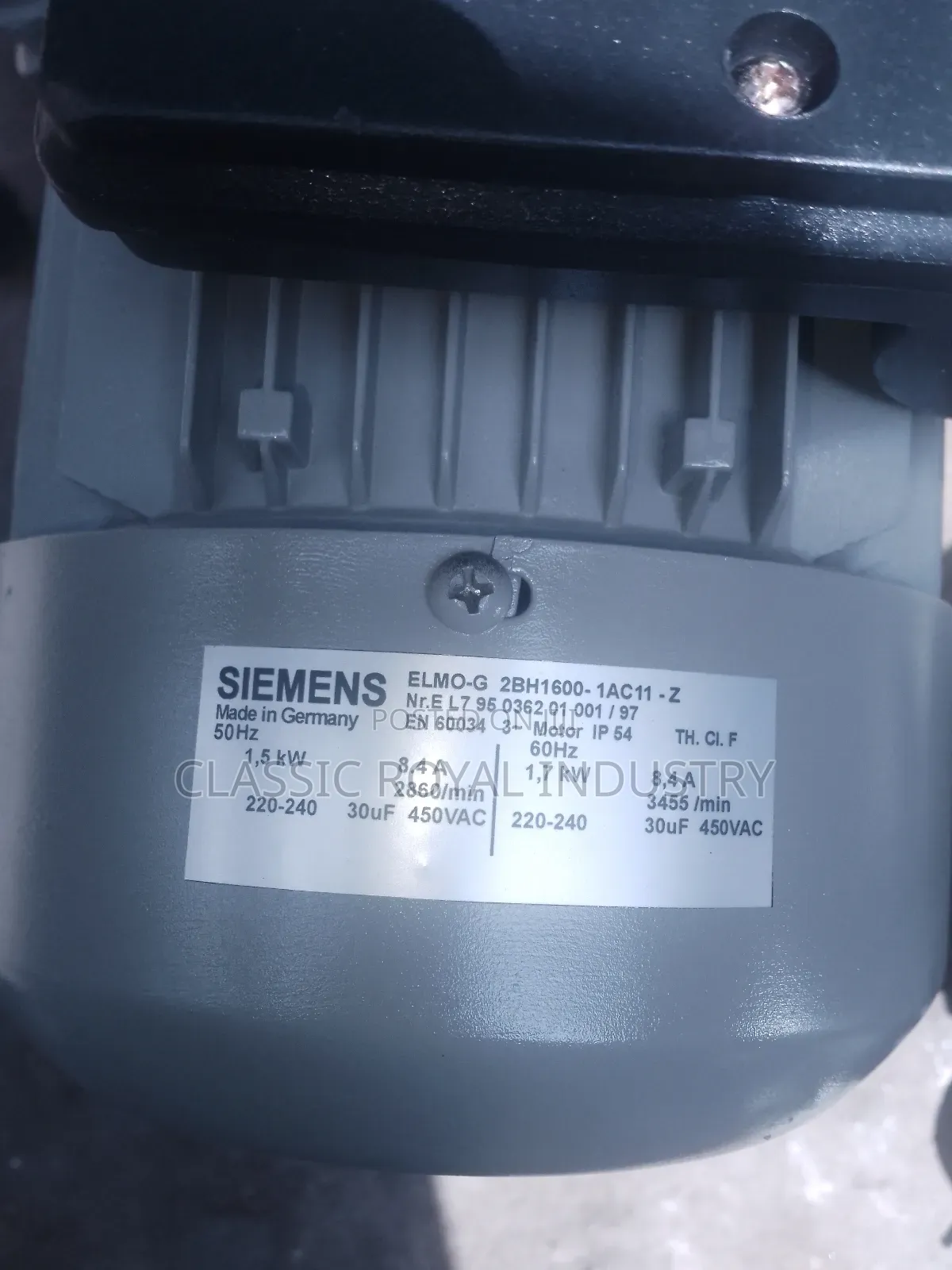 1.5 Kw Single Phase Siemens Exhaust Blower 2 HP