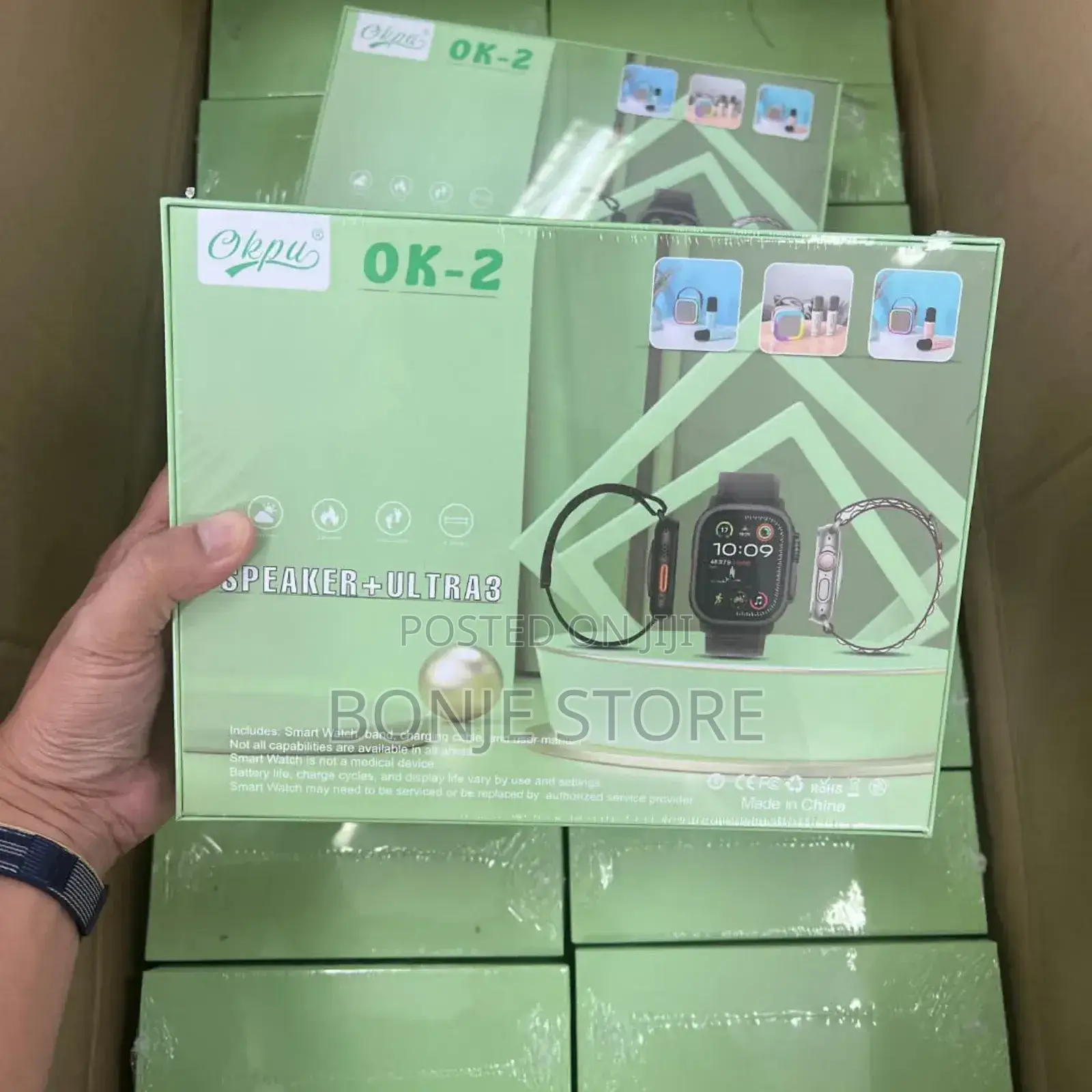 Ok-2 Ultra Smart Watch With Karaoke Speaker and 2 Microphone