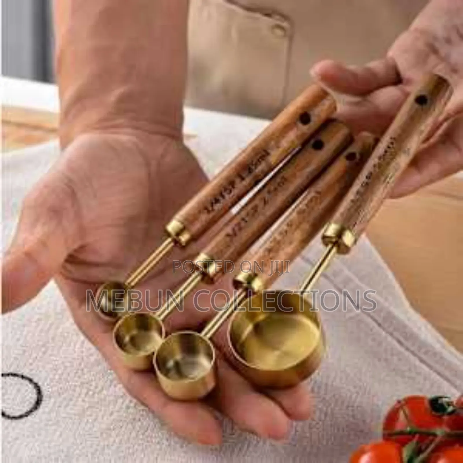 8pcs Gold-Plated Stainless Steel Measuring Cup/Spoon