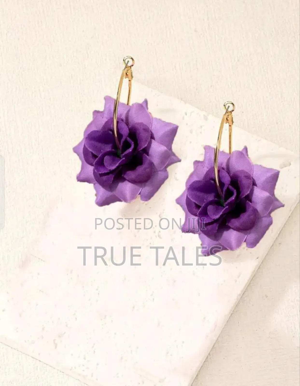 Purple and Lilac Flower Earrings
