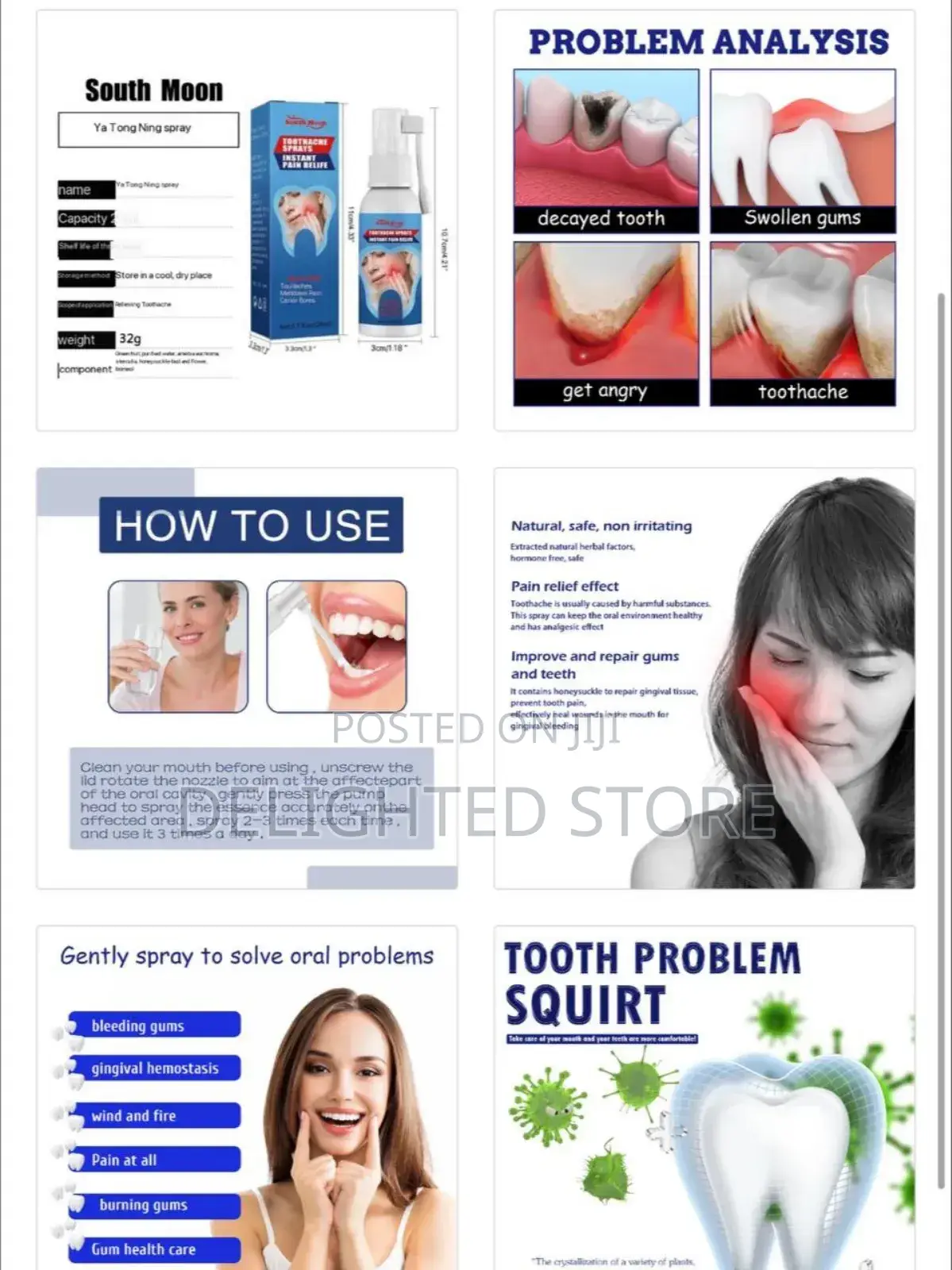 Toothache Instant Pain Relief/Repair Spray