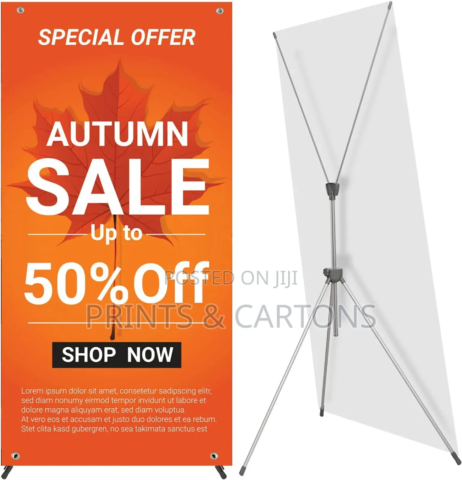 X-Shape Banner Stand Printing 01