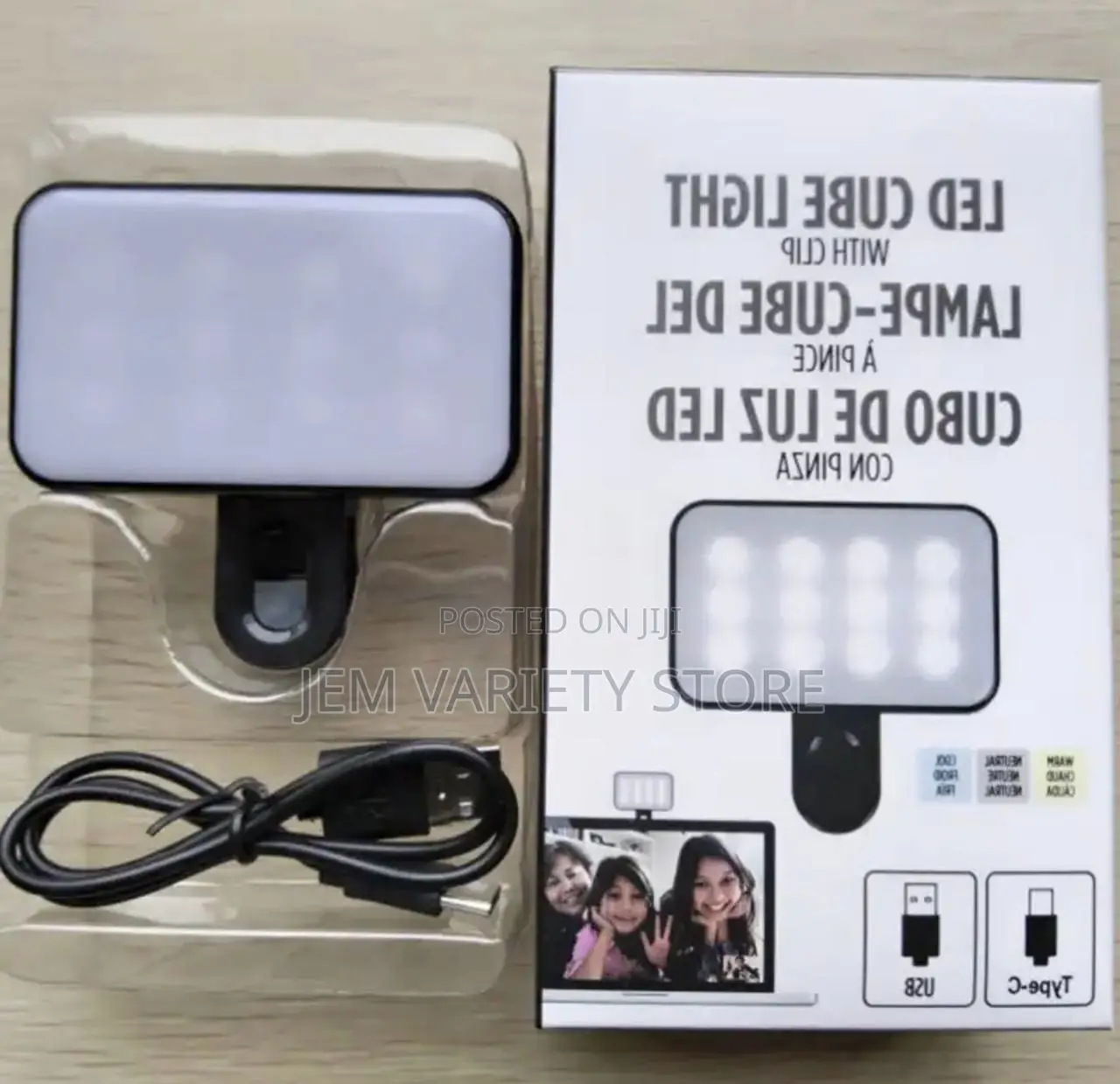 Portable Rechargeable(Clip-on LED Cube Light)