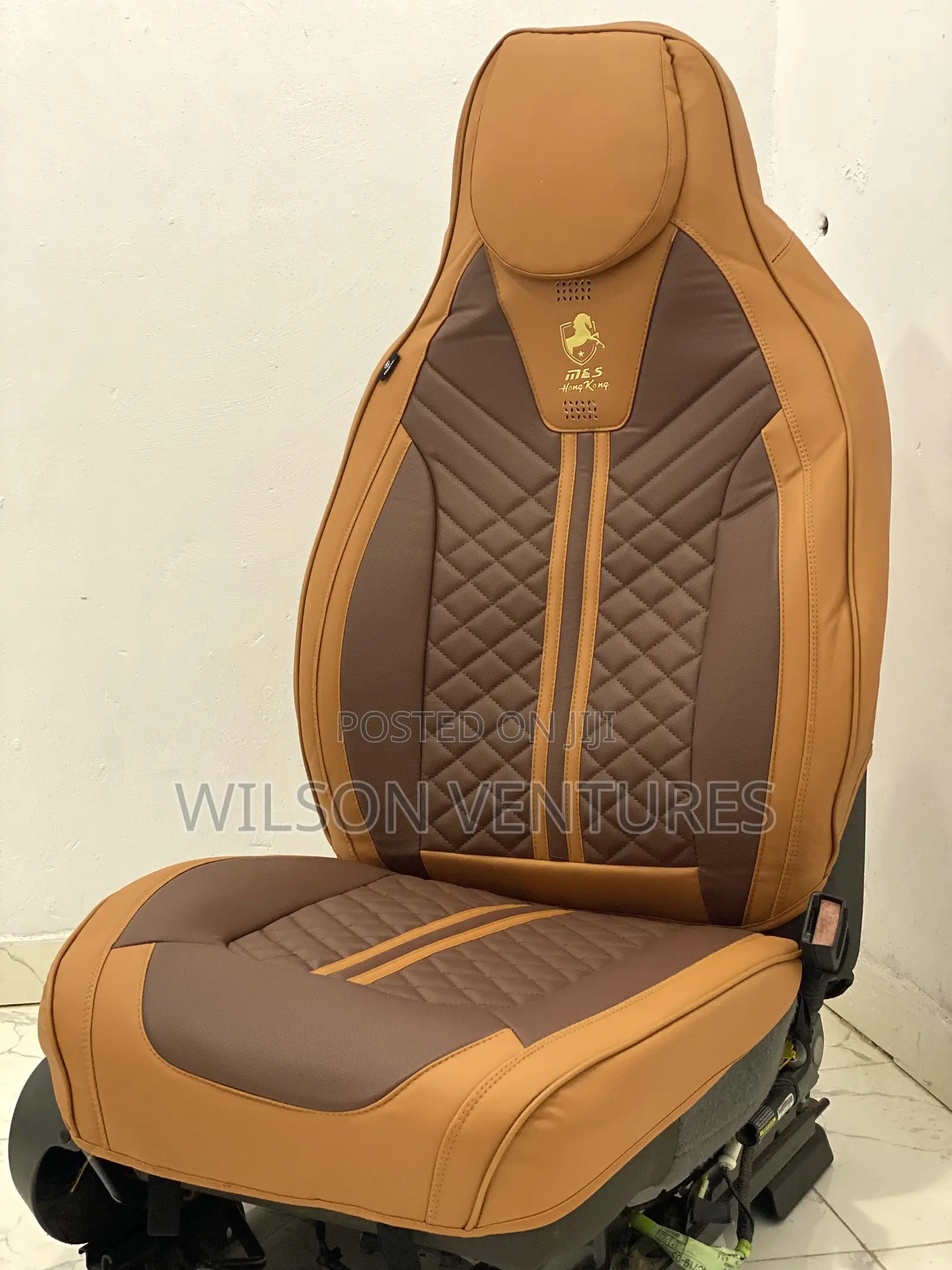 Brown Color Leather Car Seat Cover
