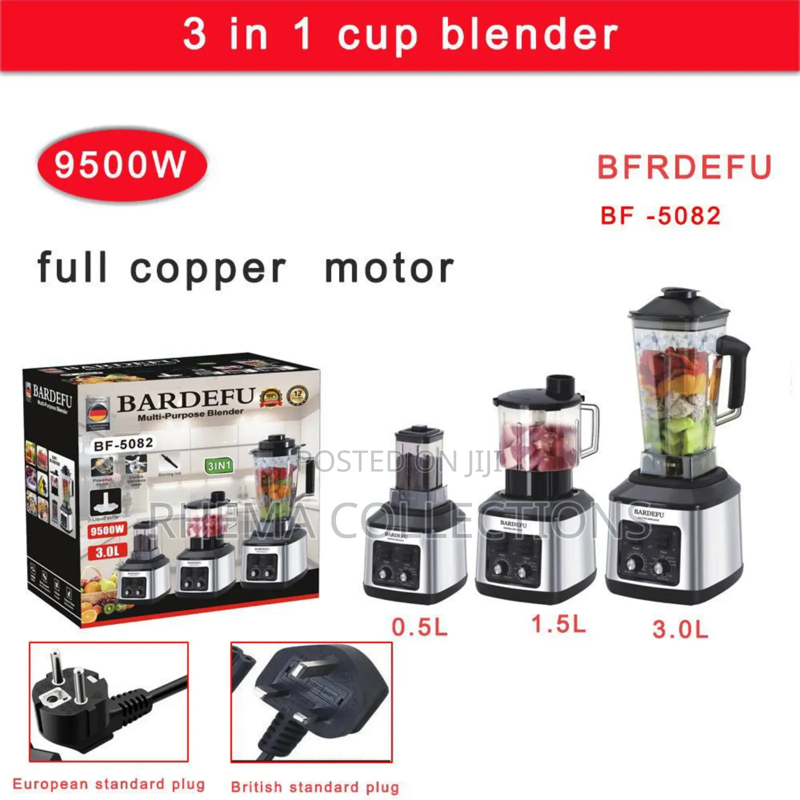 Model 5082 3in1 Bardefu Blender With Accessories Timer