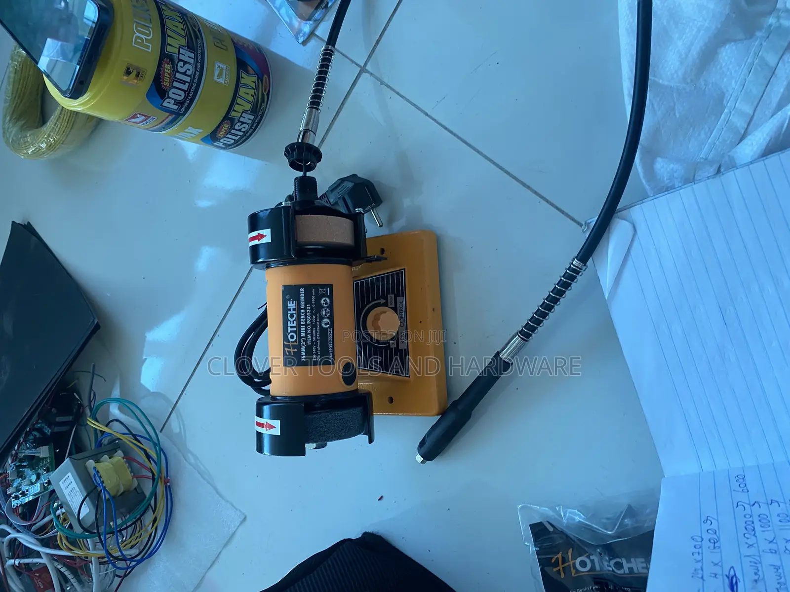 Mini Bench Grinder With Flexible Shaft 120w-75mm