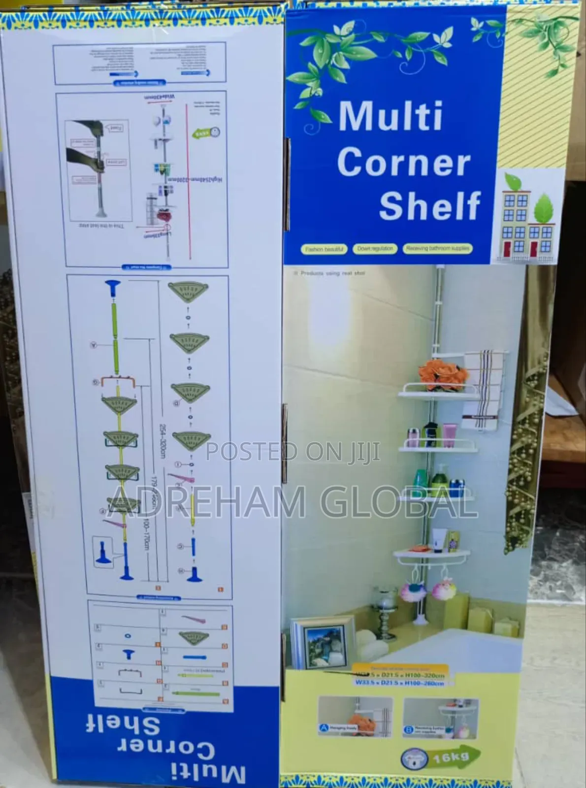 Multi Corner Bathroom And Toilet Wall Shelf