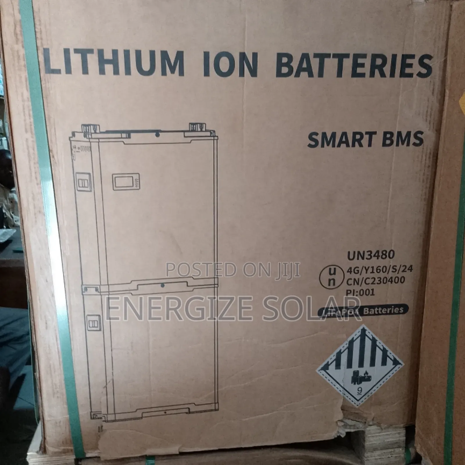 5kwh 24v Blue Carbon Lithium Battery With Smart BMS