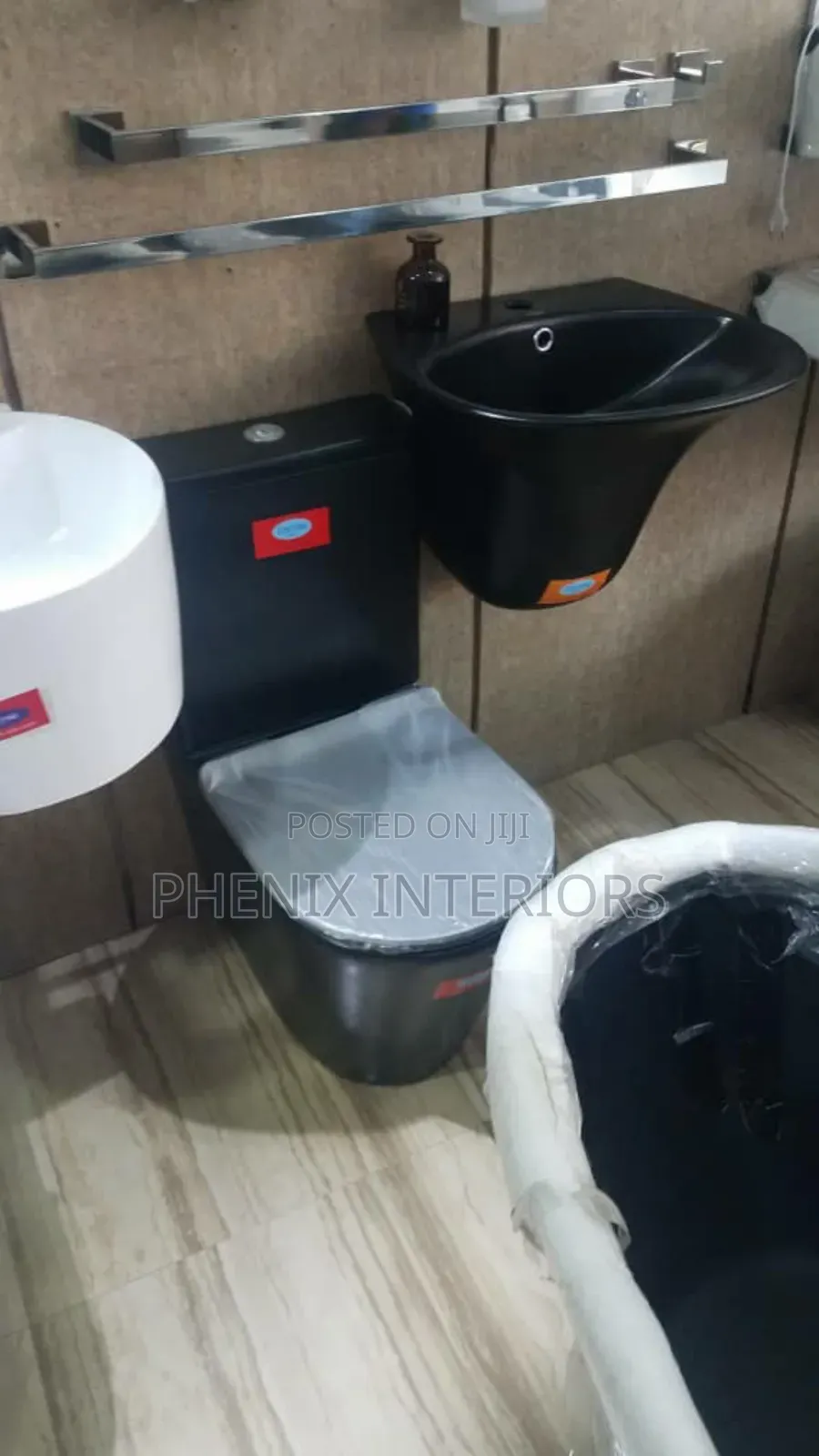 Black Toilet Water Closet.