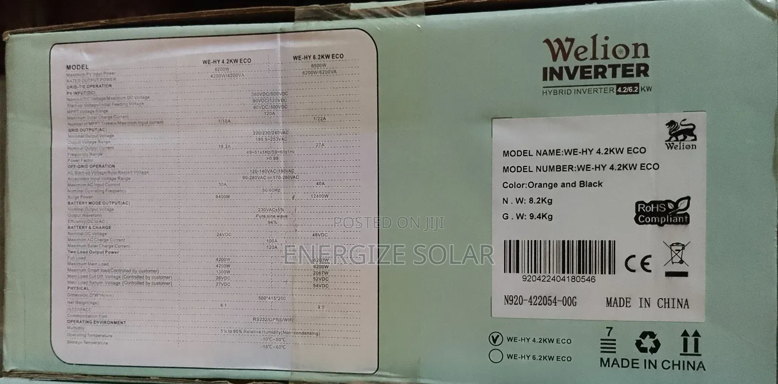 4.2kva Welion Hybrid Inverter