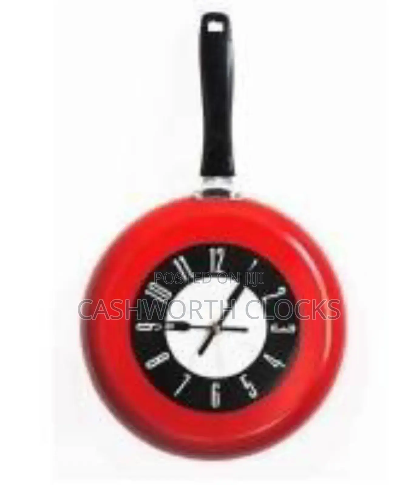 48x30cm Frying Pan Kitchen Luxury Wall Clock
