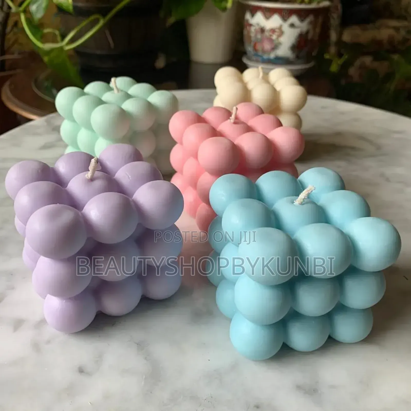 3D Bubble Candle Molds - 6 Cavity Bubble Cube Silicone