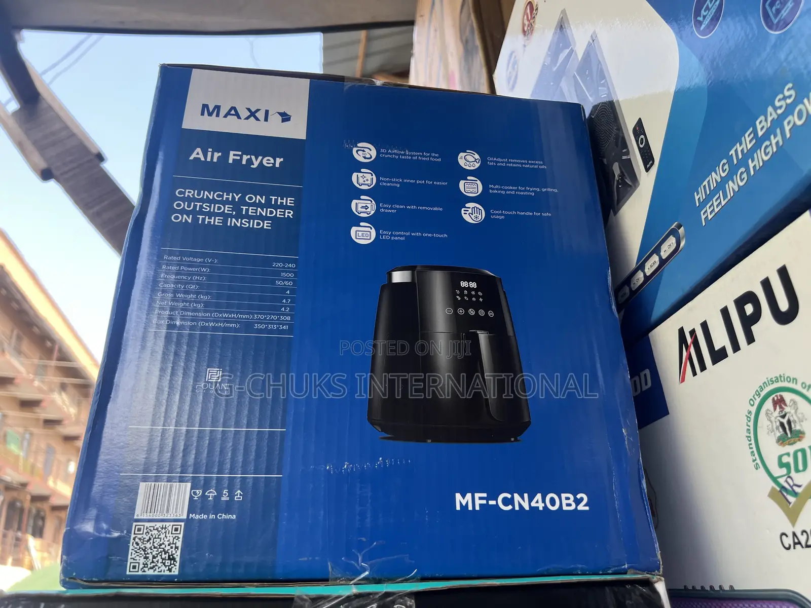 Maxi 4 Litres Airfryer (40B2CN) With LED Display - Black