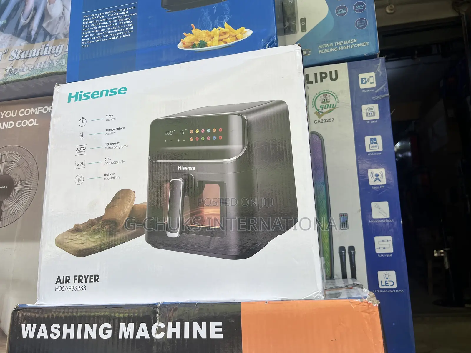 Hisense LCD Display Air Fryer - 6.7L - 1700W