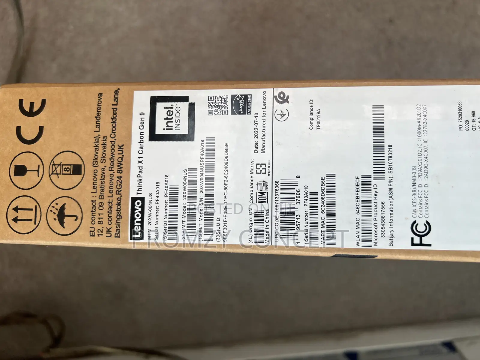 New Laptop Lenovo ThinkPad X1 Carbon 16GB Intel Core I7 SSD 512GB