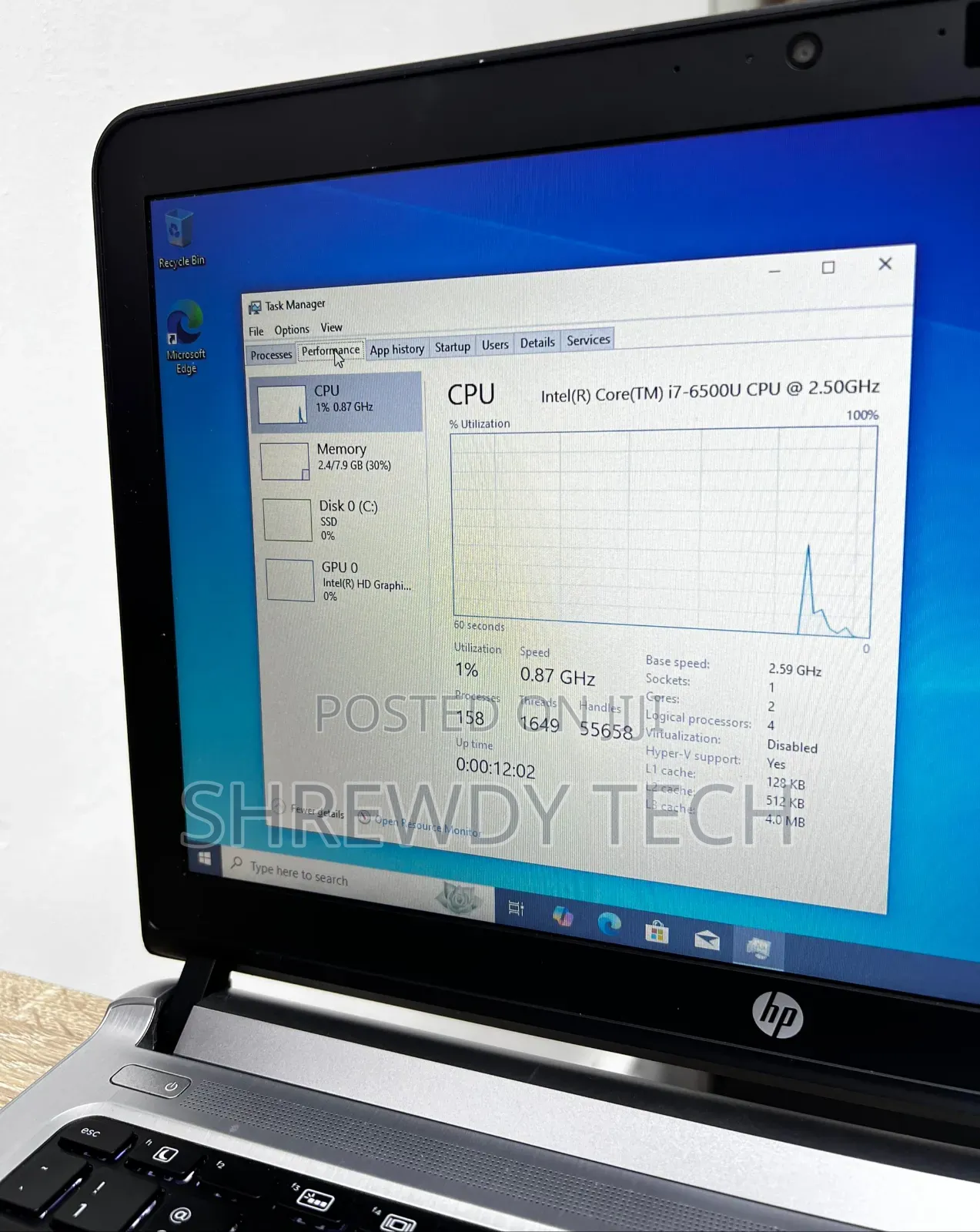 Laptop HP ProBook 430 G3 8GB Intel Core I7 SSD 256GB