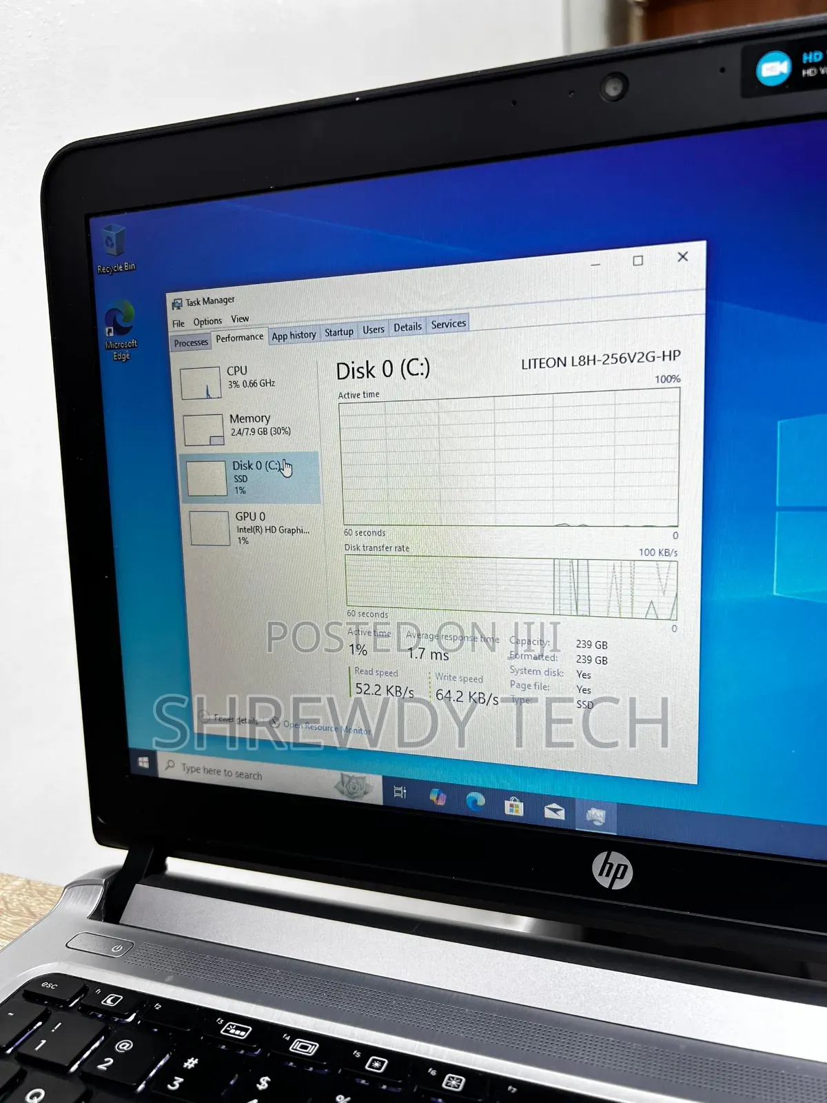 Laptop HP ProBook 430 G3 8GB Intel Core I7 SSD 256GB