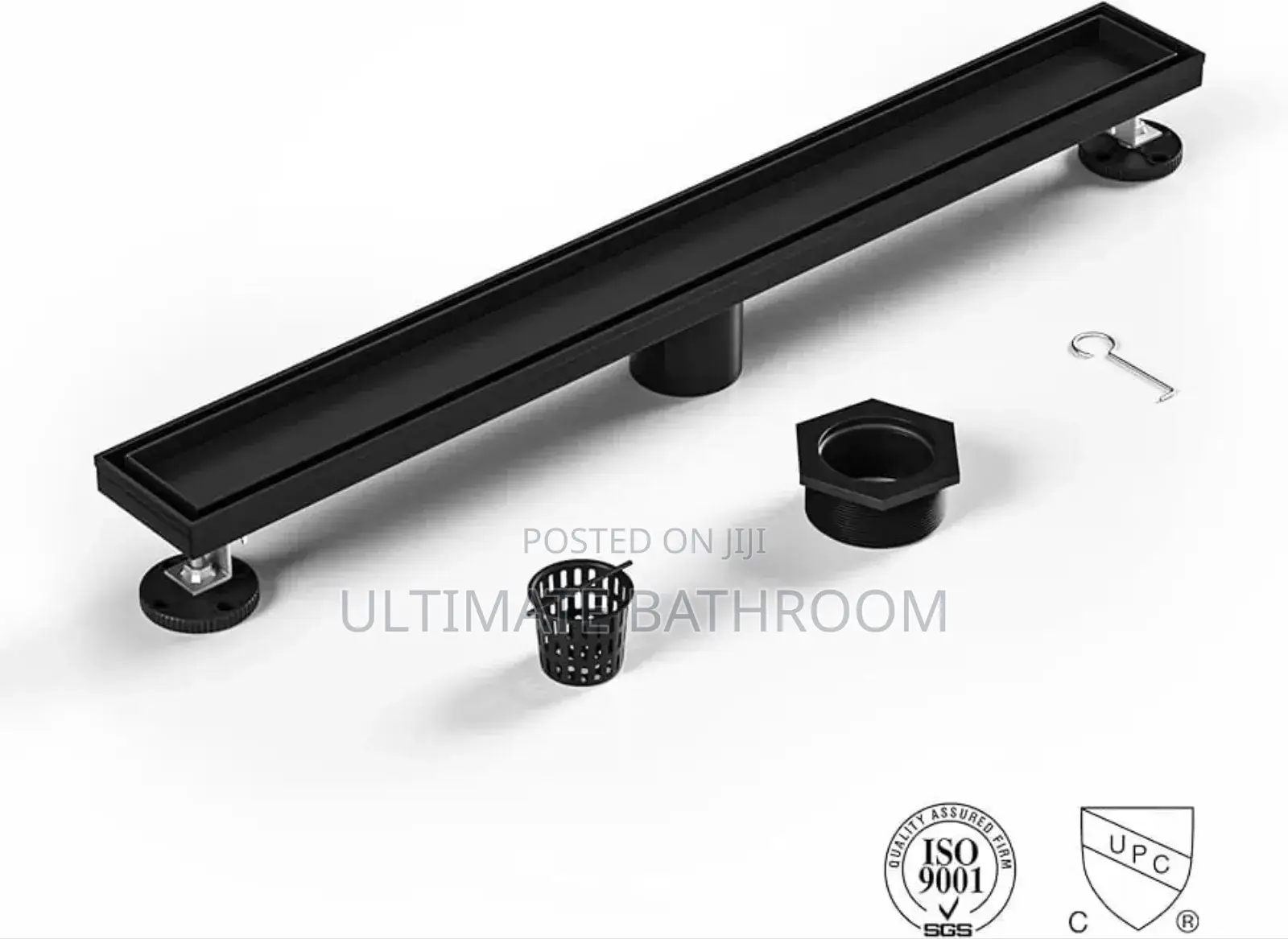Matt Black Cut-in Tiles Floor Drain Available in Sizes