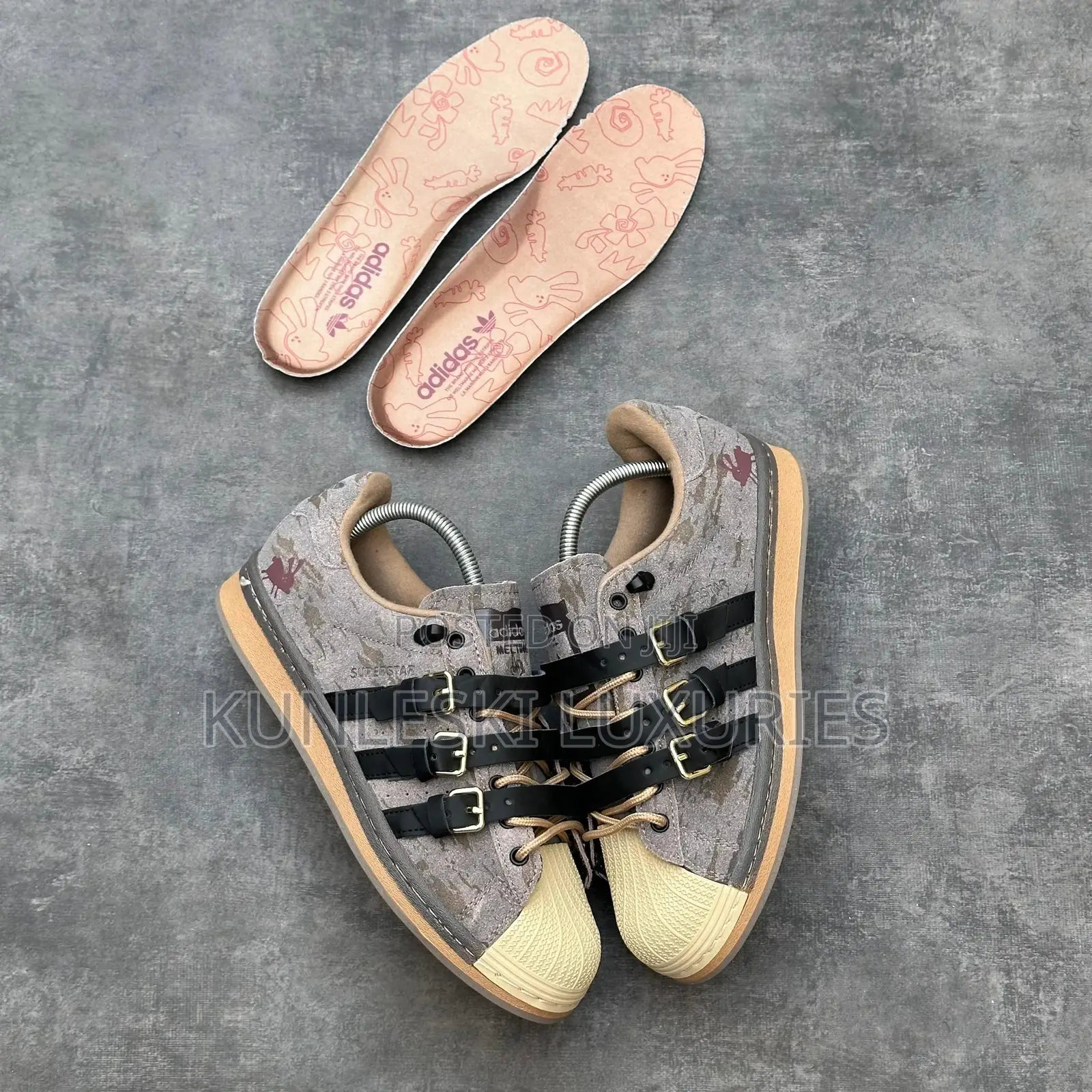 Melting Sadness X Adidas Superstar Rabbit in Hole Sneakers