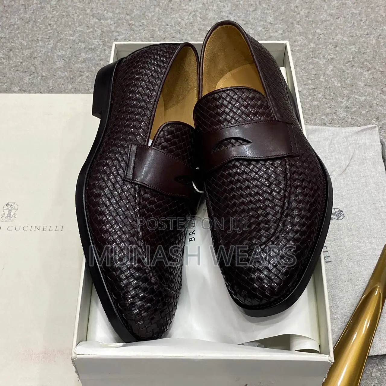 Original Italian Brunelo Leather Shoe 40-46