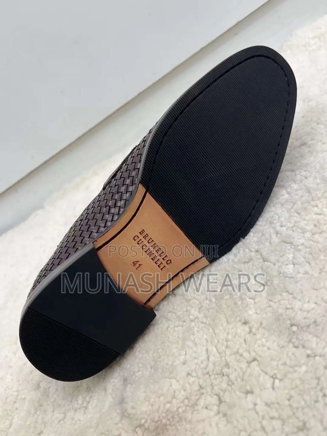 Original Italian Brunelo Leather Shoe 40-46