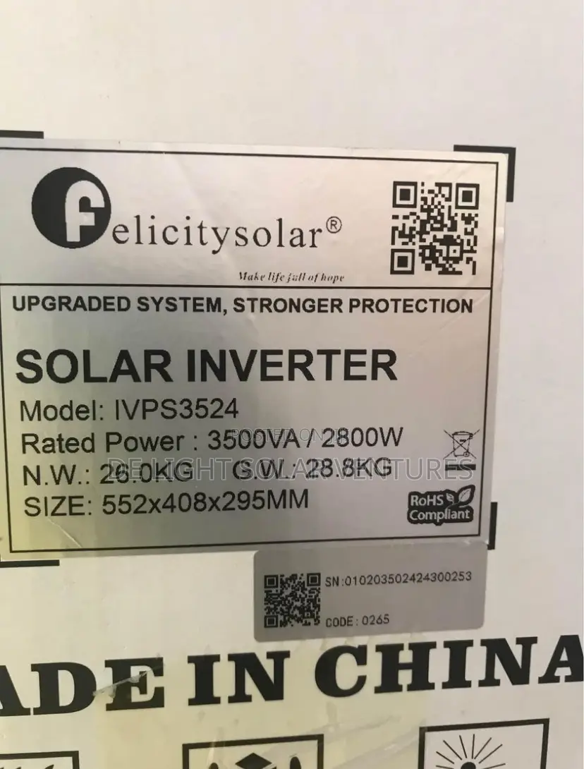 Felicity Solar Inverter IVPS 3.5kva 24v