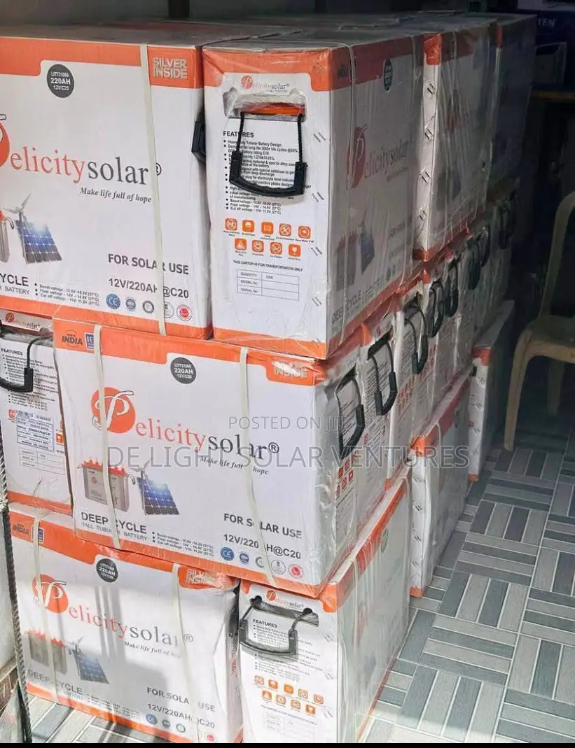 Pelicity Solar Tubular Battery 220ah 12v
