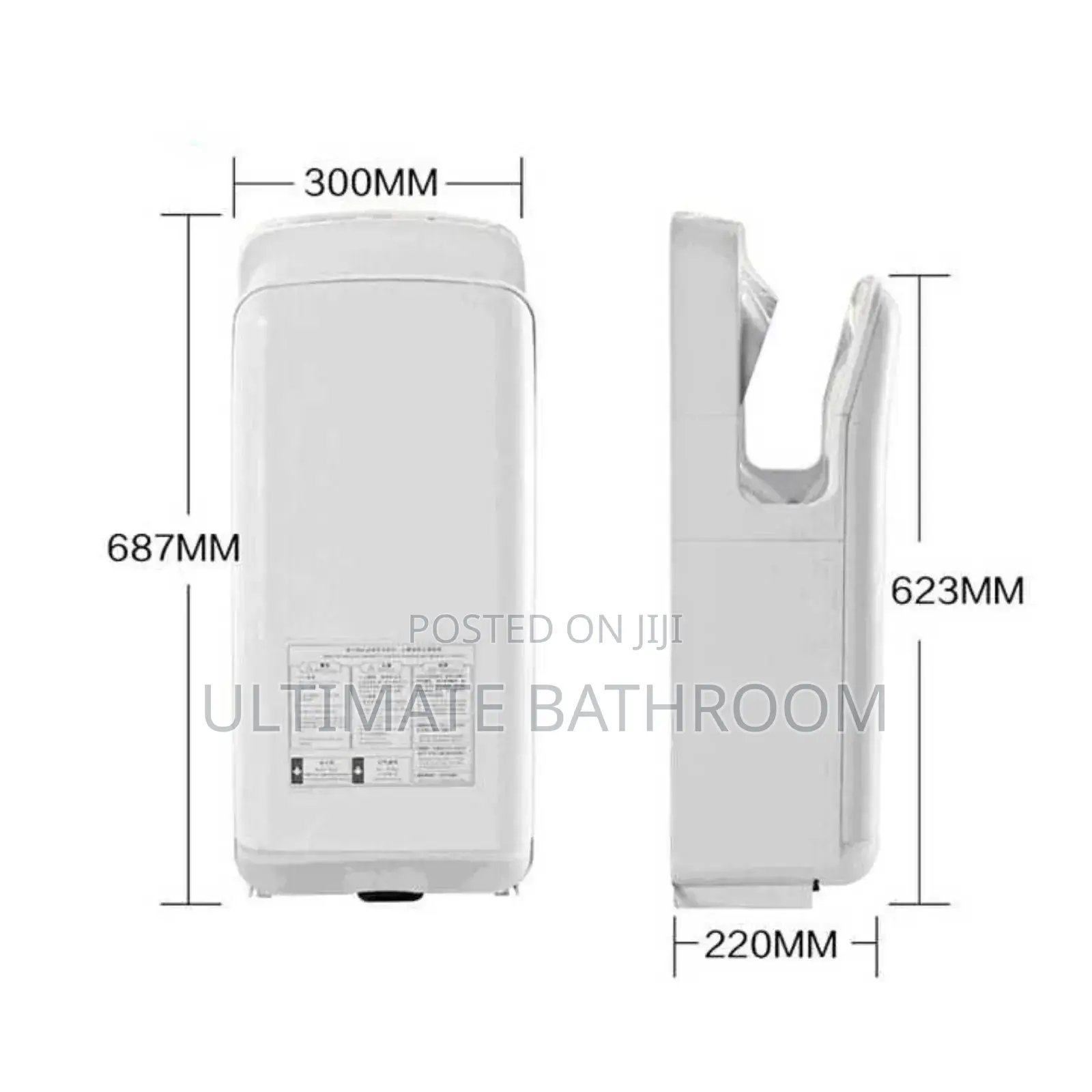 Smart White Hand Dryer for Hotels and Factories