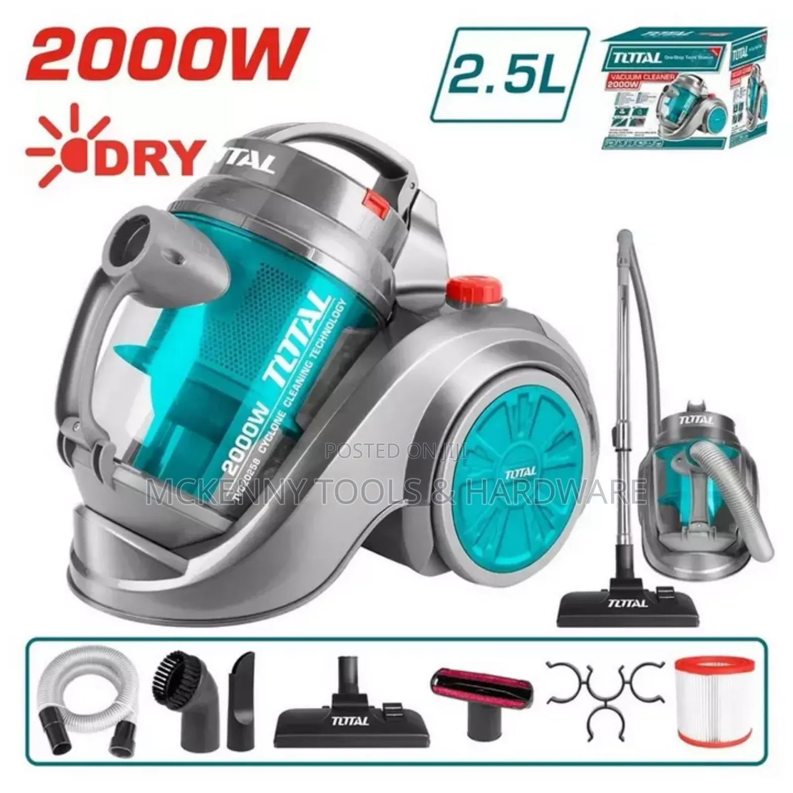 TOTAL, Vacuum Cleaner 2000W, , Pure Copper Wire Motor
