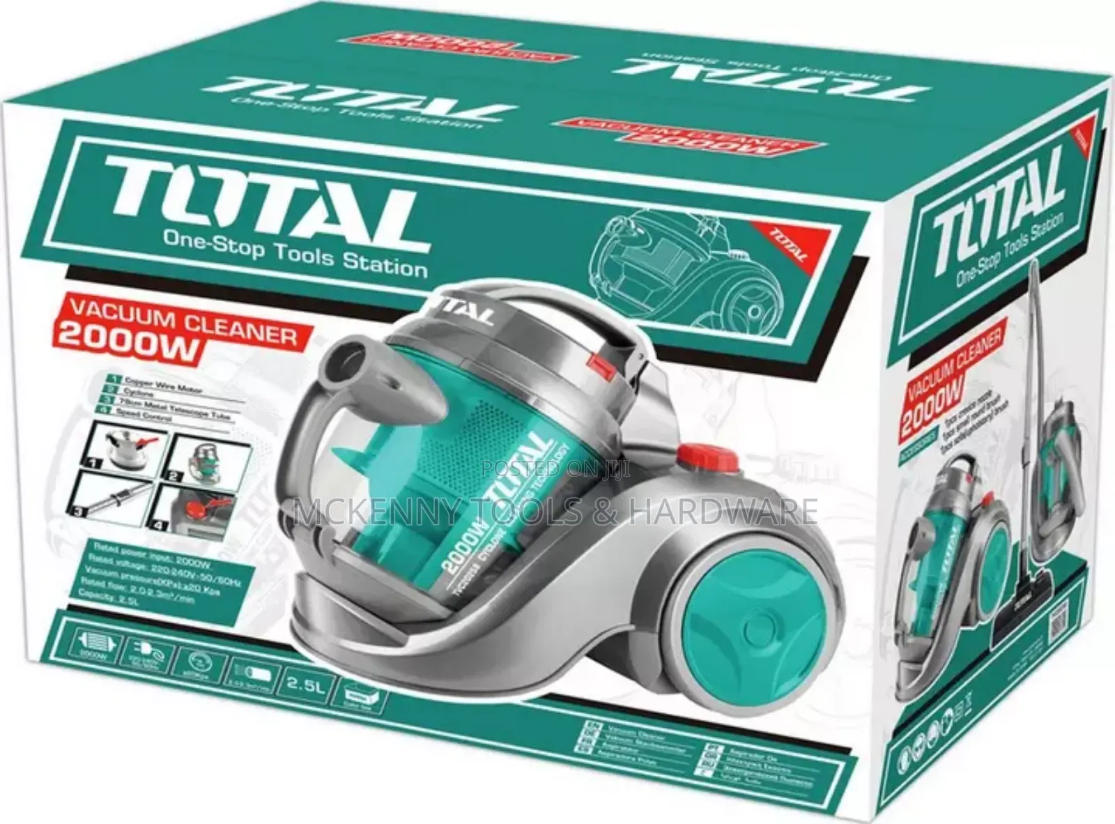 TOTAL, Vacuum Cleaner 2000W, , Pure Copper Wire Motor