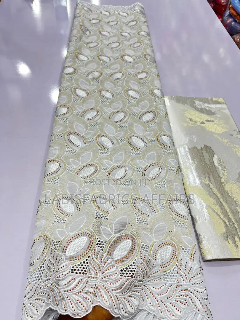 Fantastic Voile Lace With Beautiful Stones