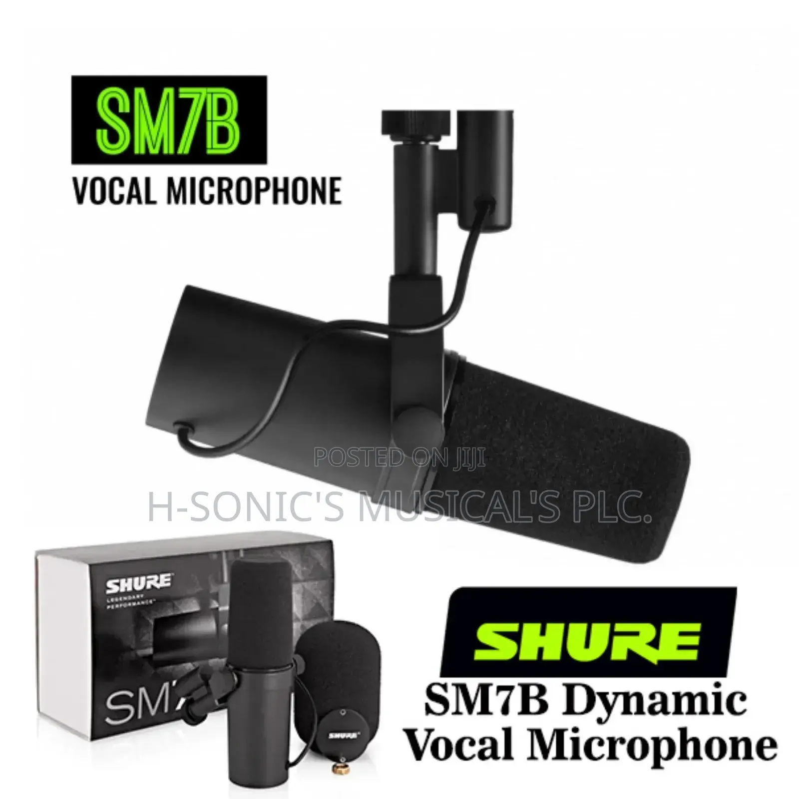 Shure Sm-7b Podcast Dynamic and Condenser Microphone