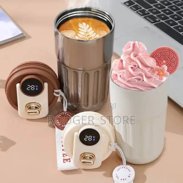 New LED Temperature Display Stainless Steel Double Wall