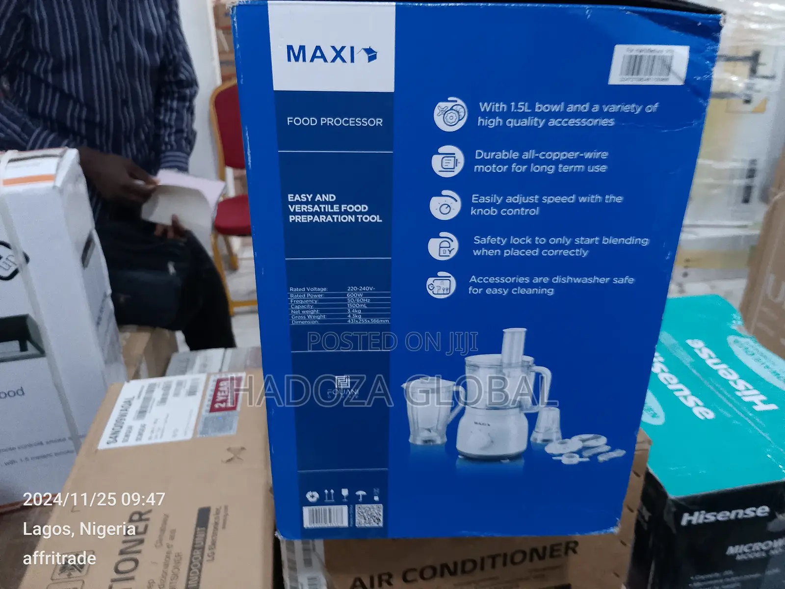Space-Efficient Maxi Food Processor
