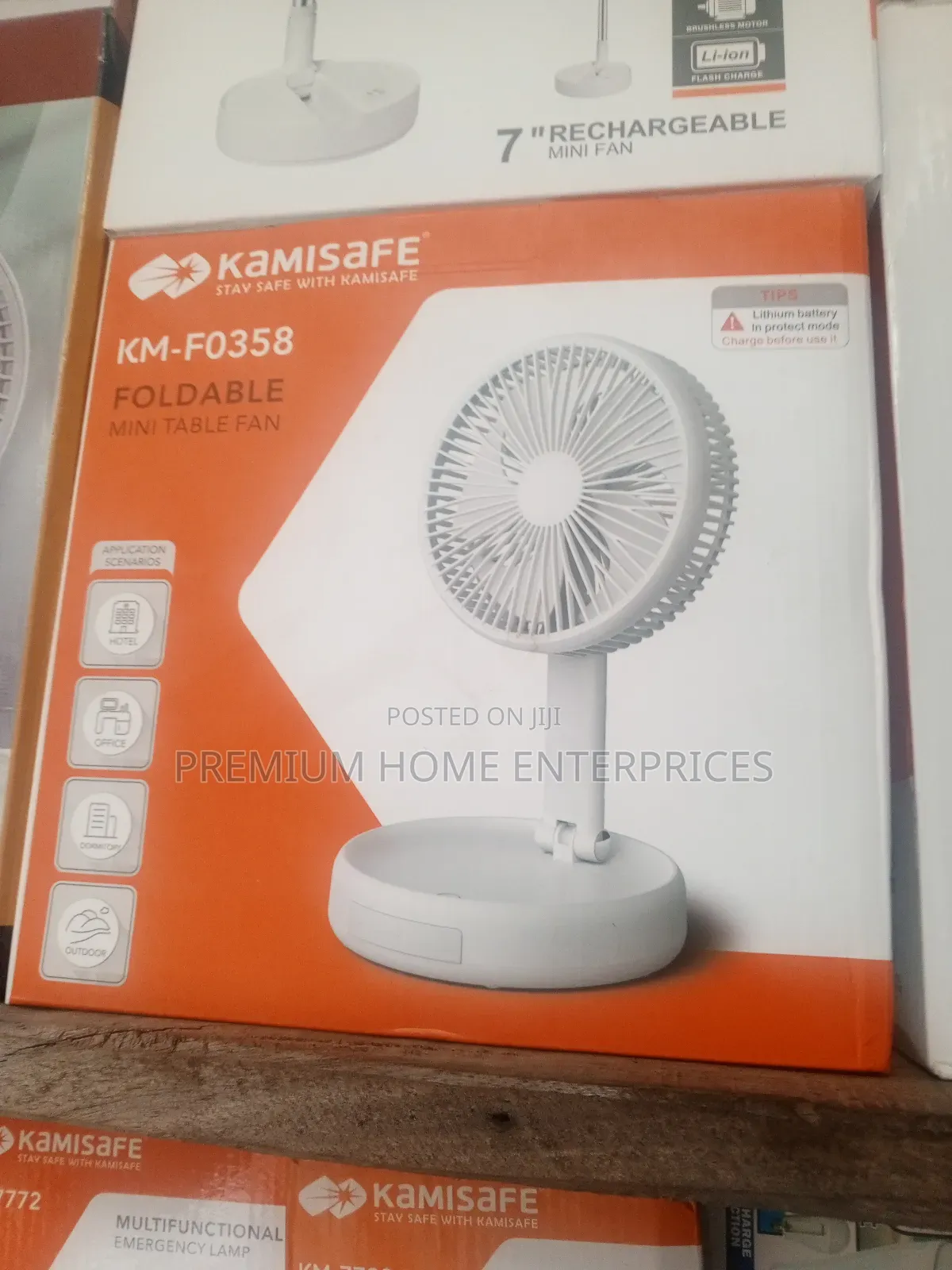 Kamisafe Rechargeable Table Foldable Fan